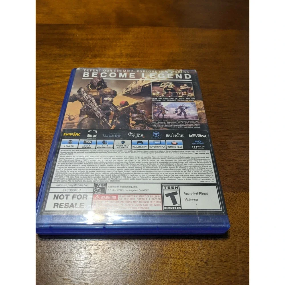 Destiny (Sony‎ PlayStation 4, 2014) NOT FOR RESALE